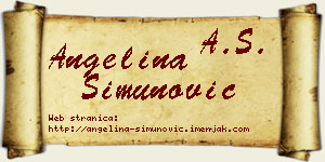 Angelina Simunović vizit kartica